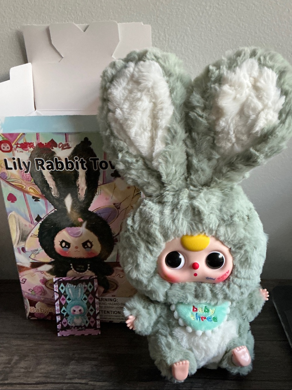 Lily Rabbit Baby Plush in Sage Green - Soft Bunny Costume